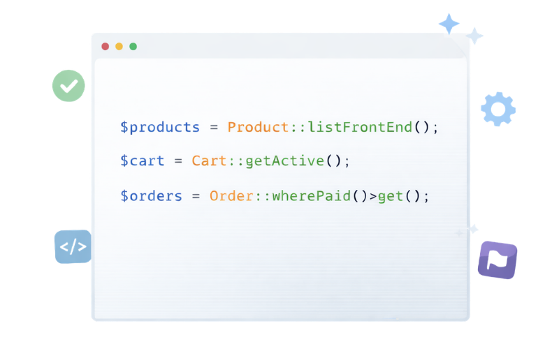 A clean API for products, categories and orders