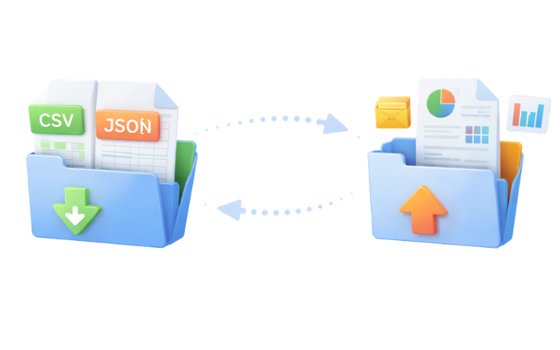 Import and export customer data