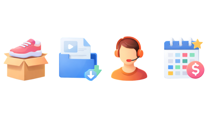 Sell physical goods, digital downloads, and services