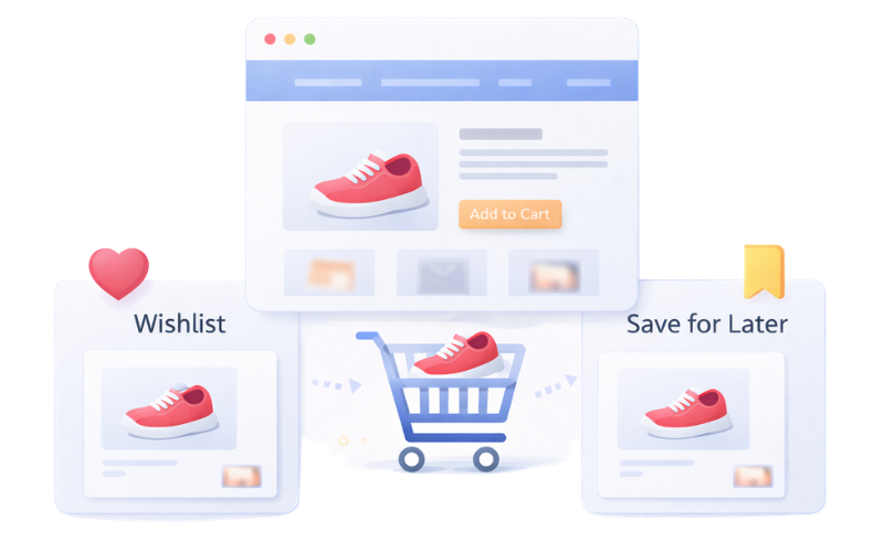 Wishlist and save for later