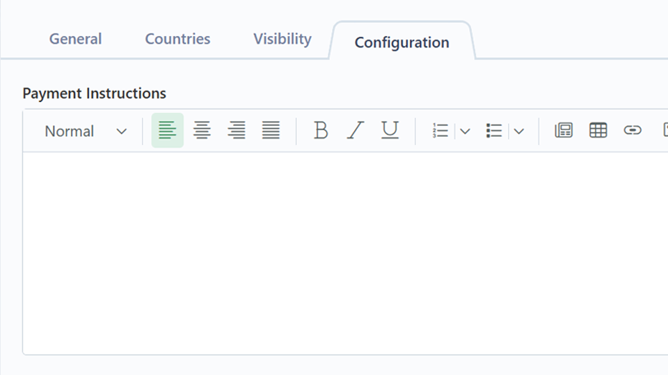 Alternative payment methods