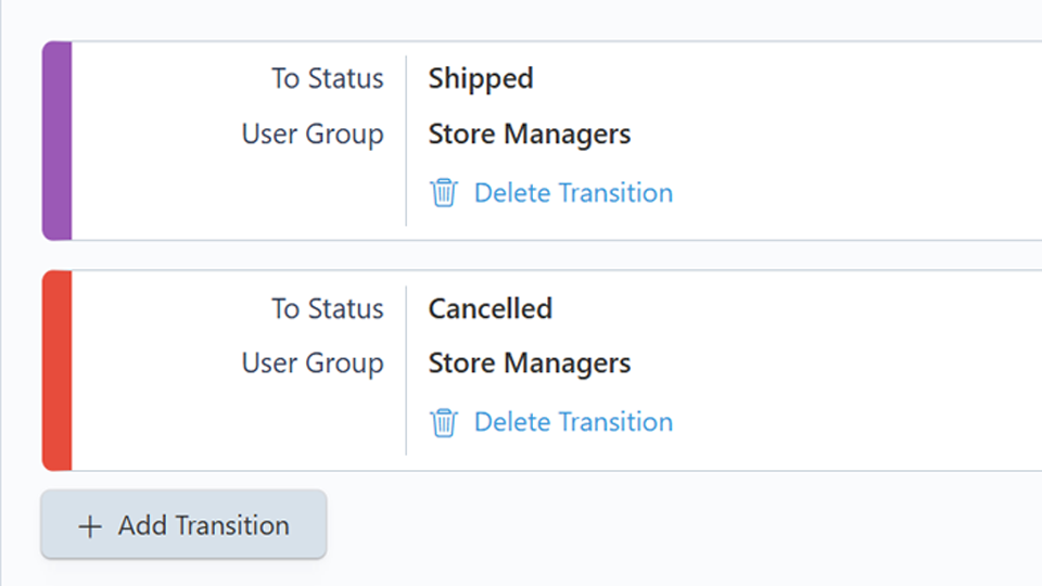 Configurable order flow