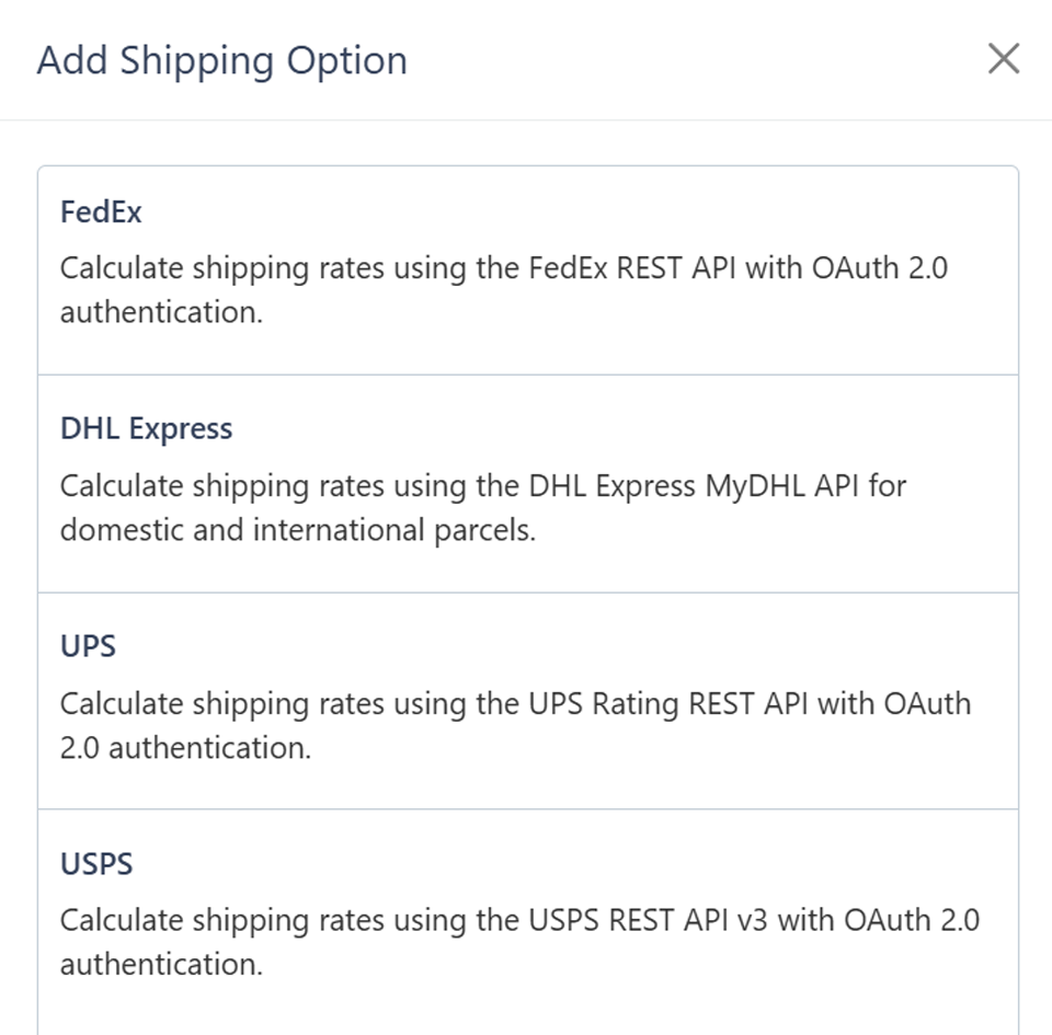 Real-time carrier rates